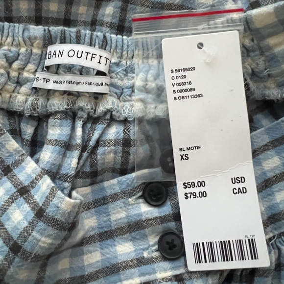 NWT Urban Outfitters Plaid Button Skirt - Picture 9 of 9